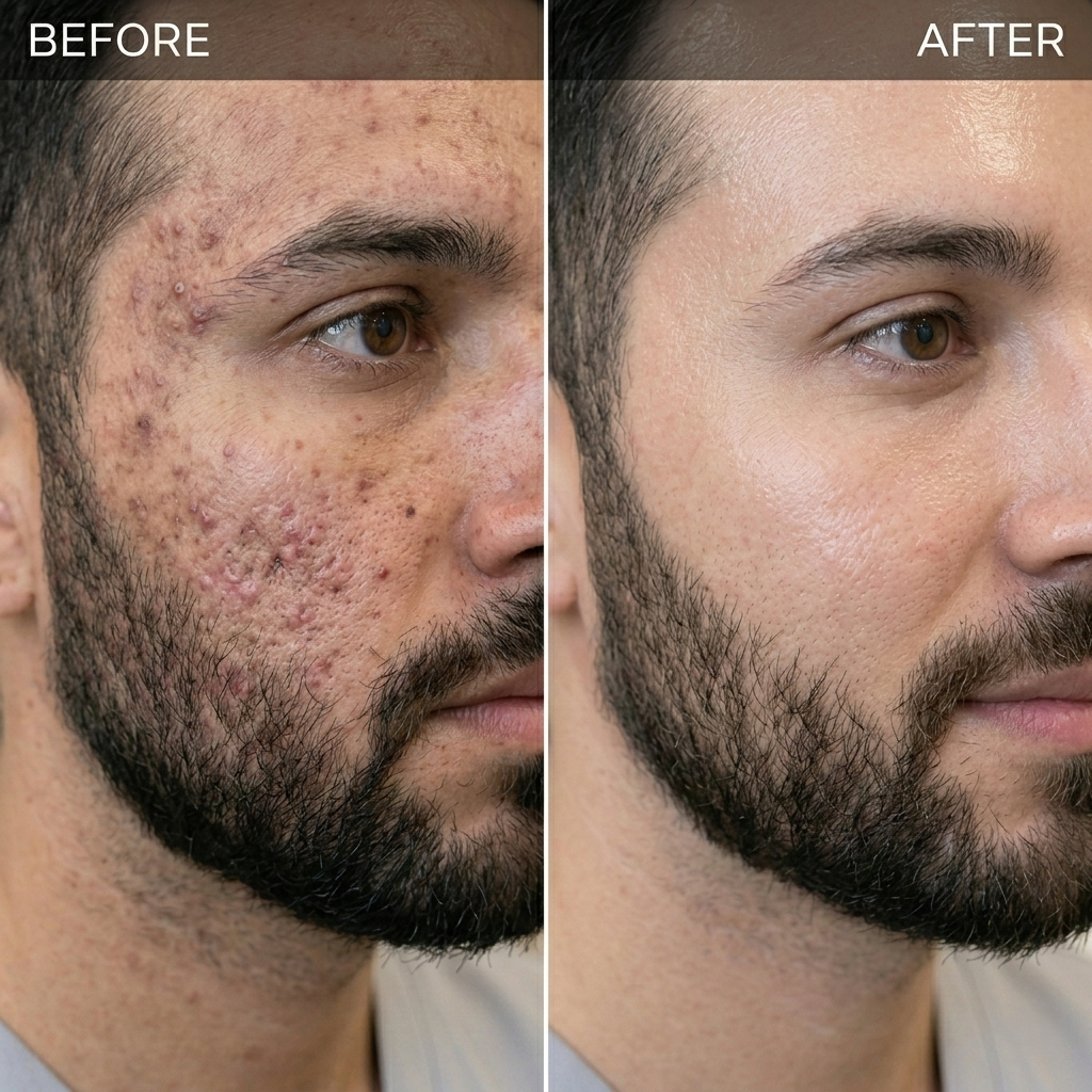 Cystic Acne Clinical Before and After